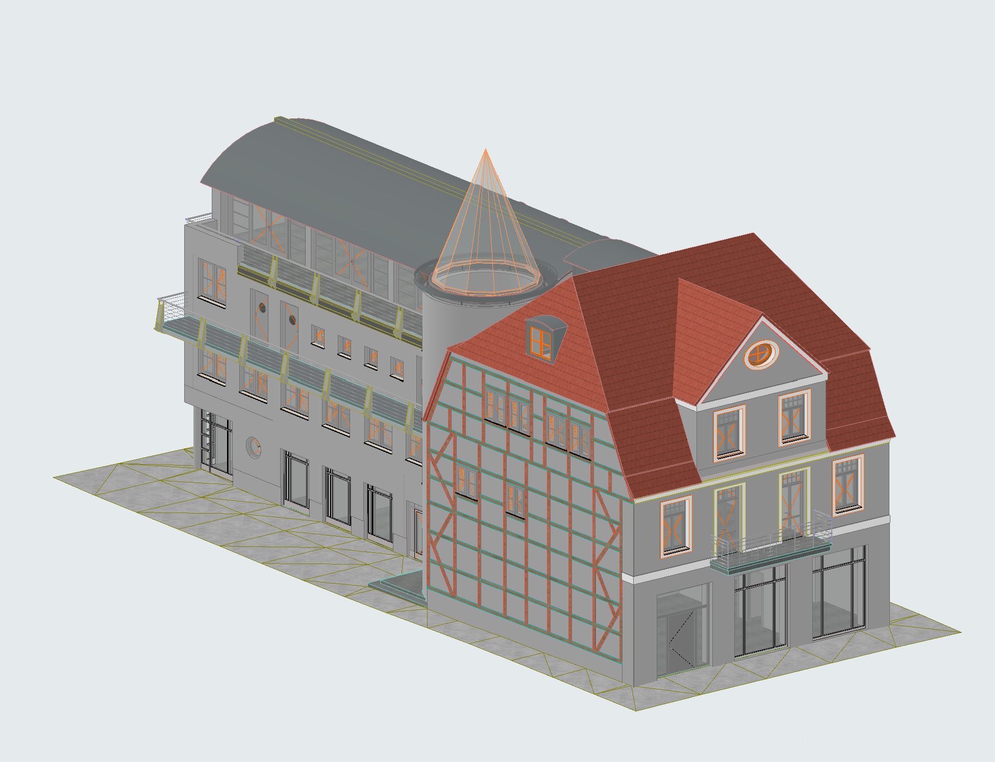 Half-Timber Building · Scan to BIM — BIM model