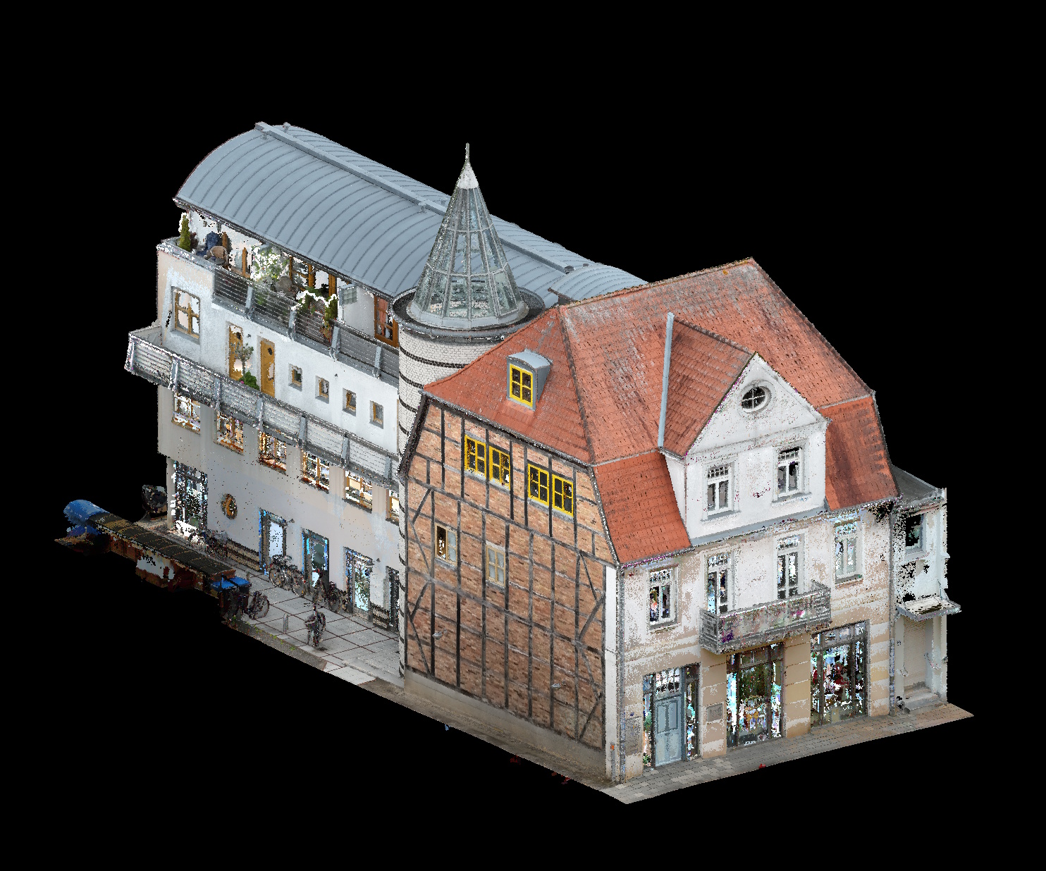 Half-Timber Building · Scan to BIM — point cloud