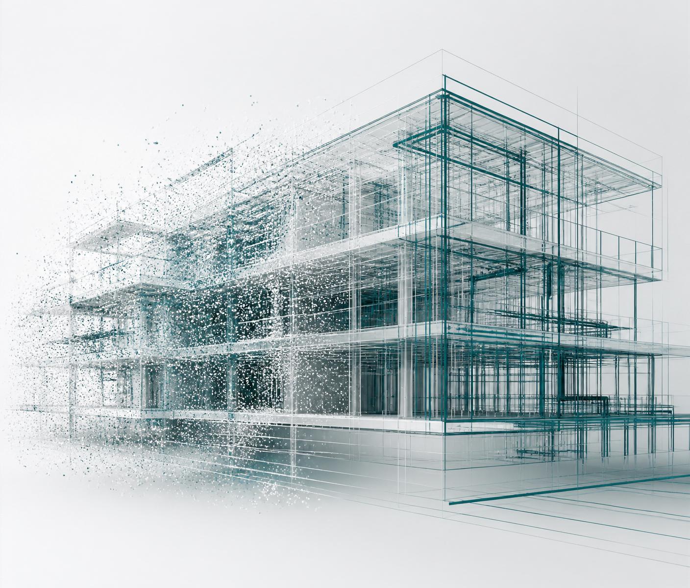 Point cloud transforming into a BIM model